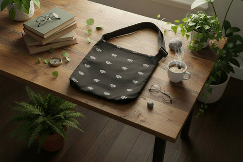 Adjustable Black Tote Bag